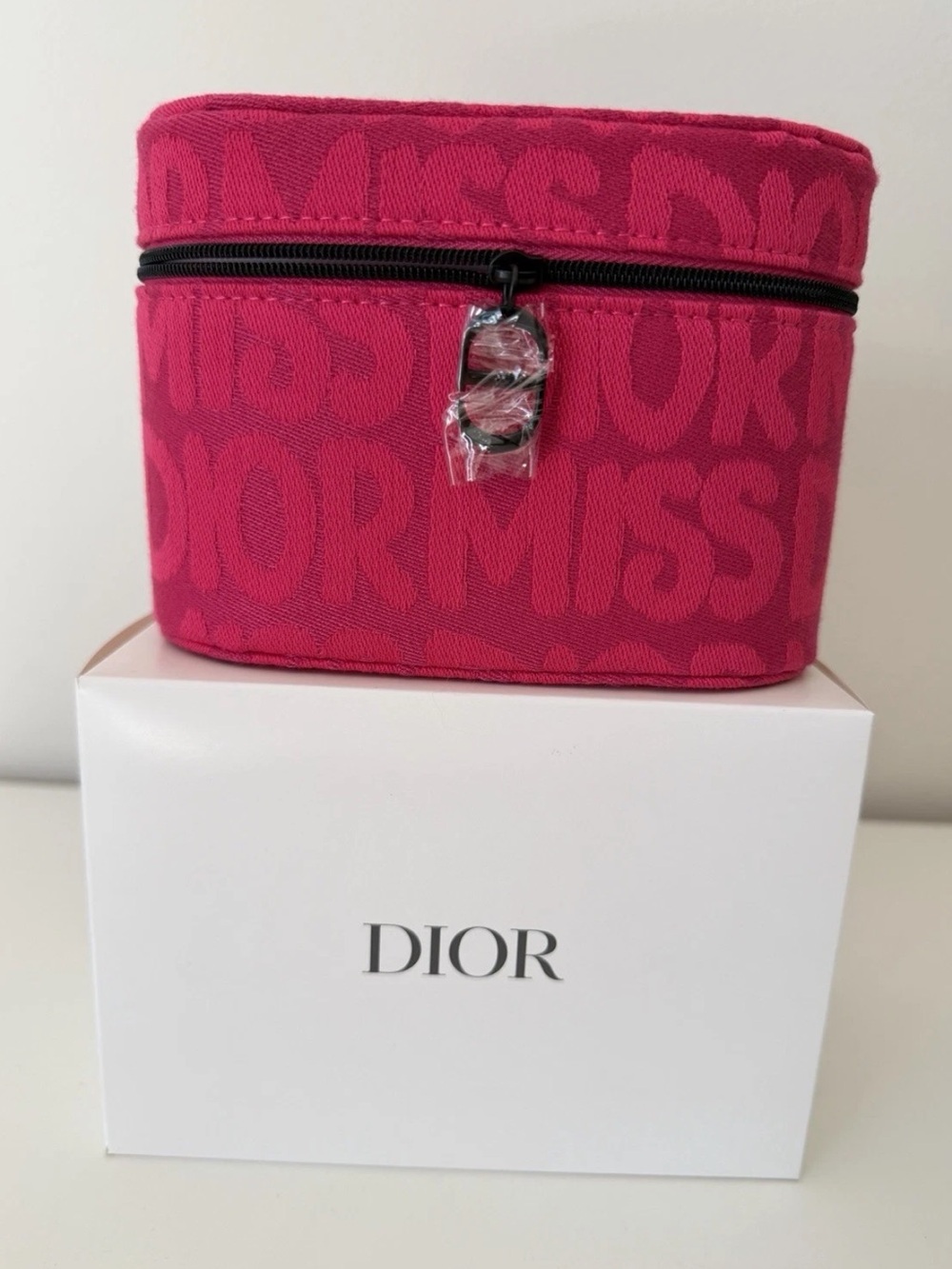 Christian Dior Cosmetic Makeup Bag Zip Case Travel Pouch NWT with box